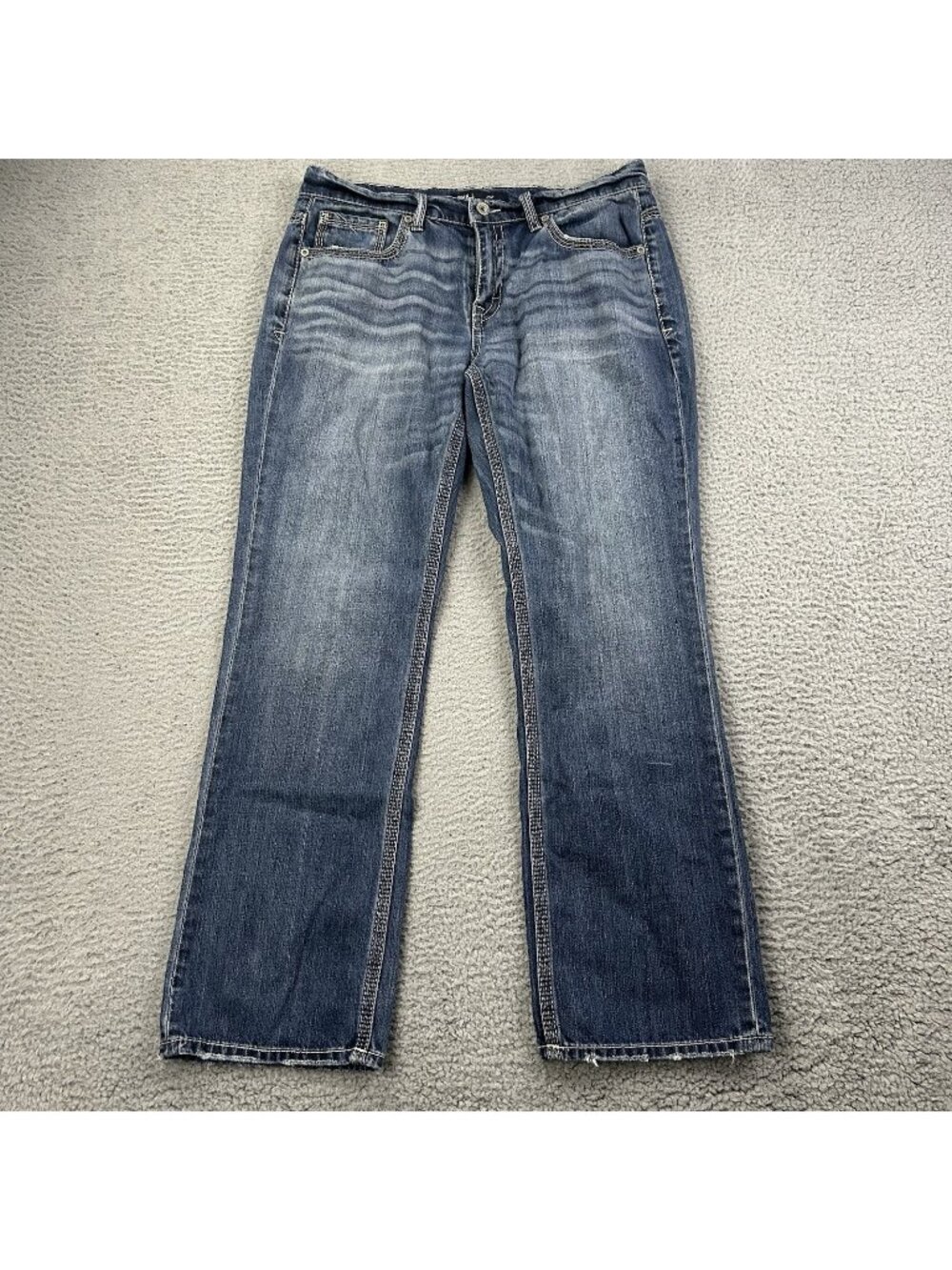 BKE Buckle Jake Straight Cut Blue Jeans Size 34x32 Mens Denim